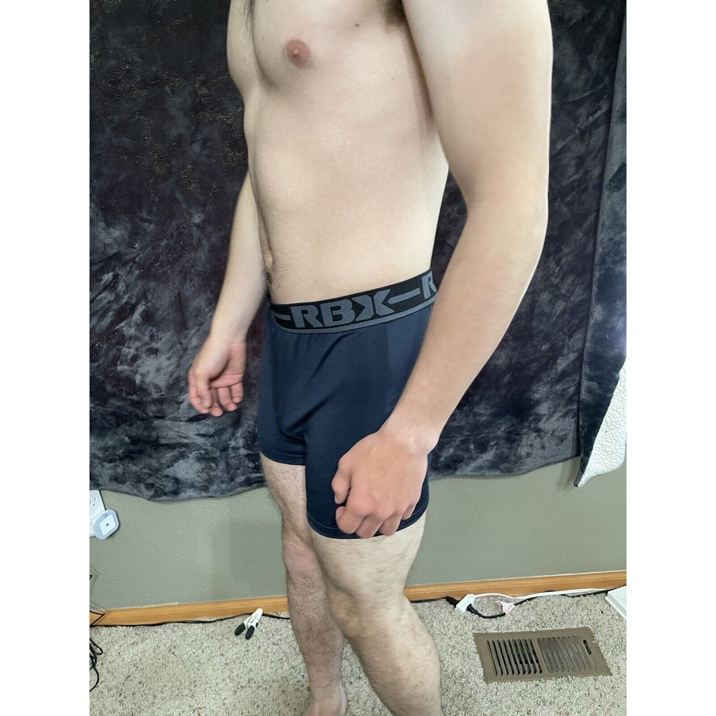 Men’s Large RBX Active Dark Blue Compression Shorts New