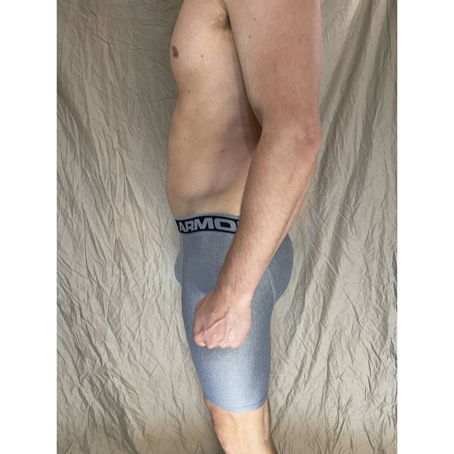 men's under armour boxer jock Gray with Black band small