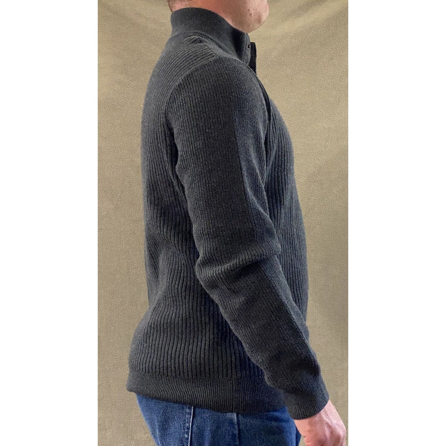 Express Men's XL Gray Cable Knit Pullover Cotton Sweater