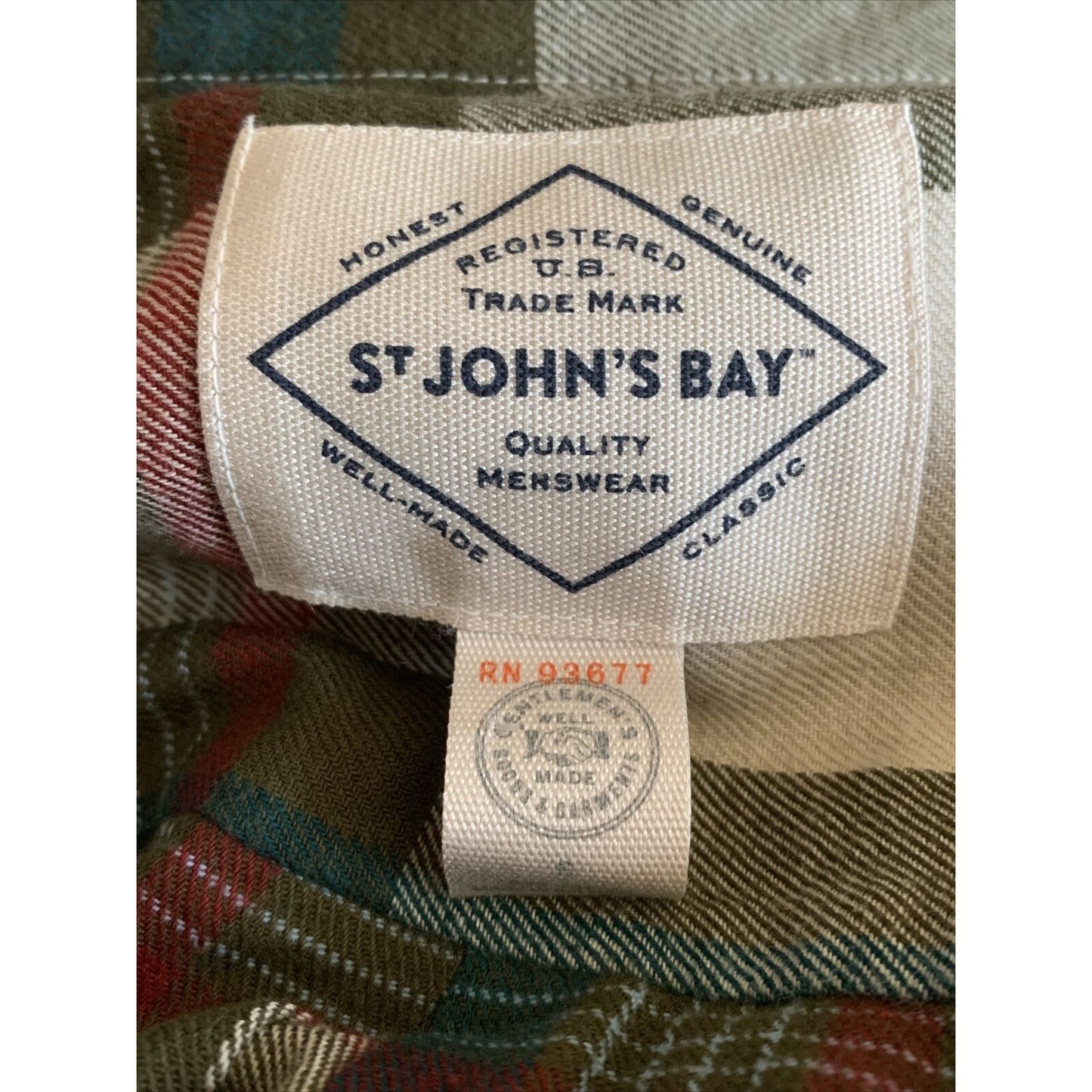 St.Johns Bay Heavy Flannel Button Down Shirt - Men's Size Small