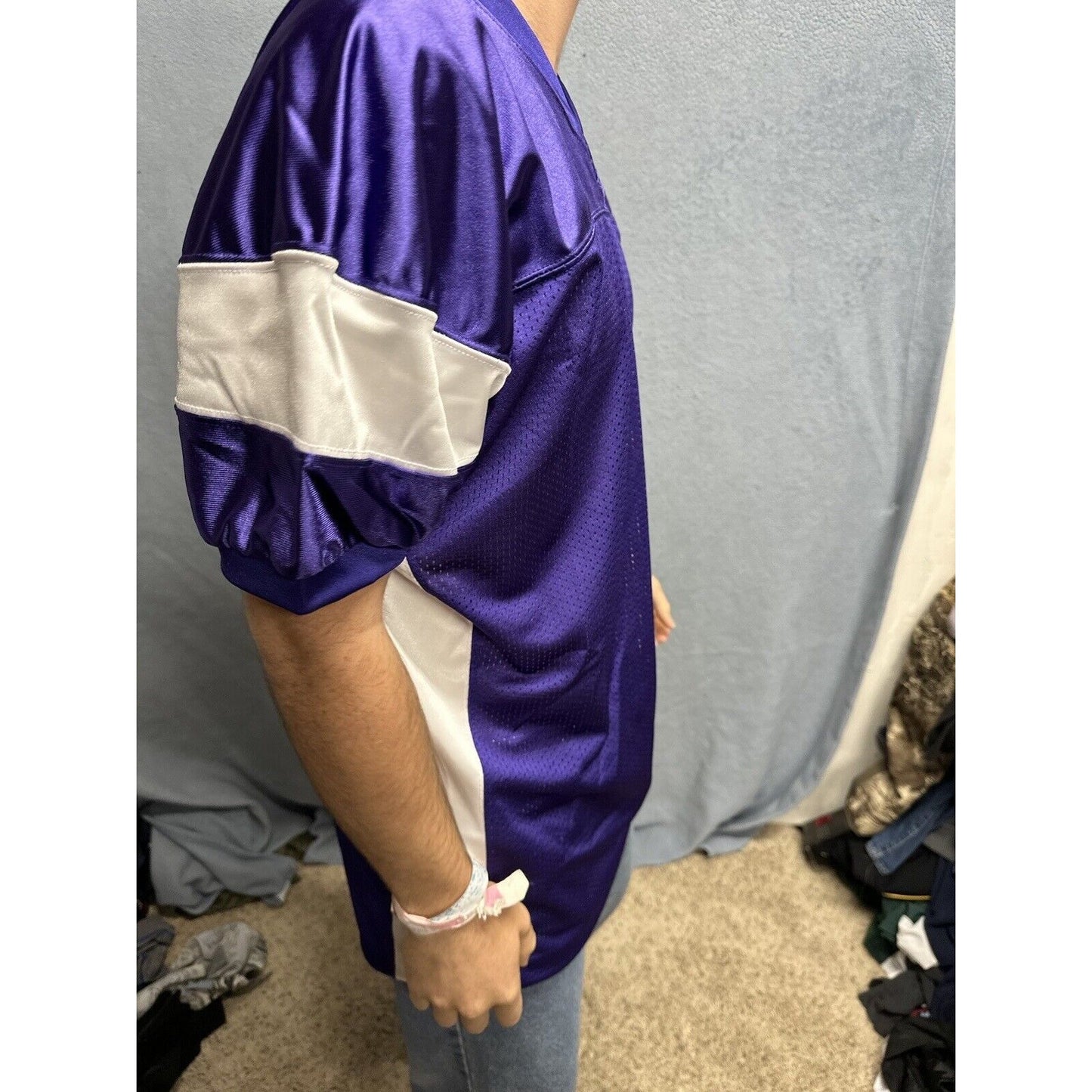 Men’s Purple And White Champro Medium Football Jersey