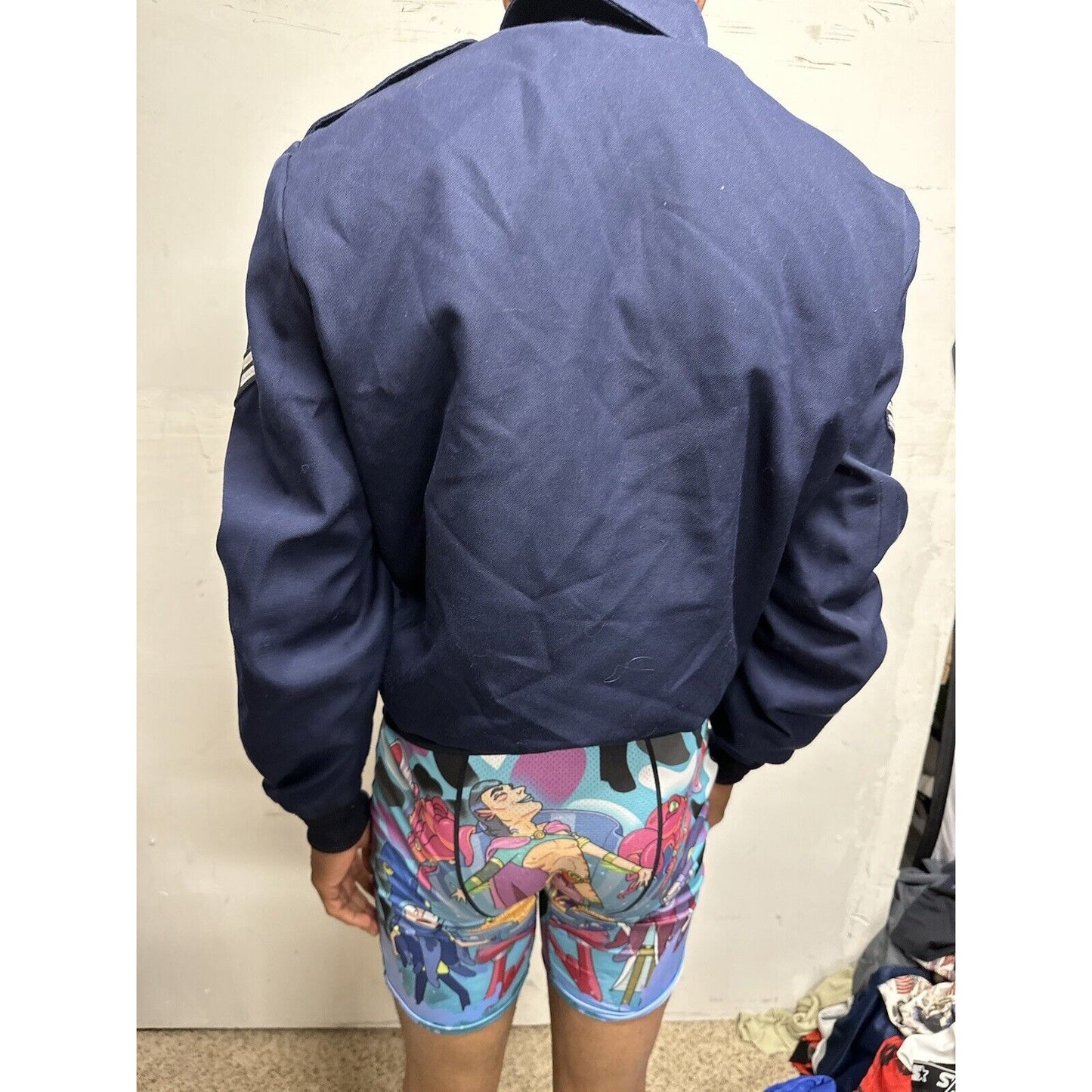 Men’s USAF Jacket 38R With Lining Blues Coat With Rank Sewed On