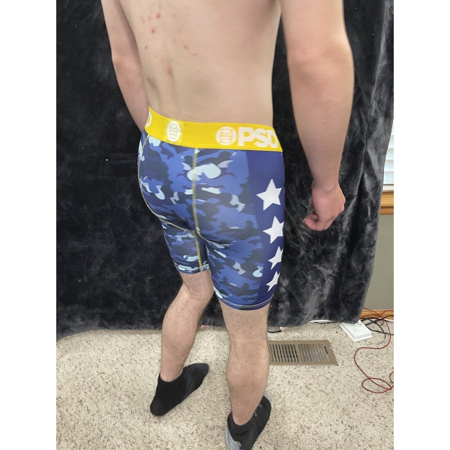 PSD Men’s Large Merican Warface Boxer Briefs Blue Camo New