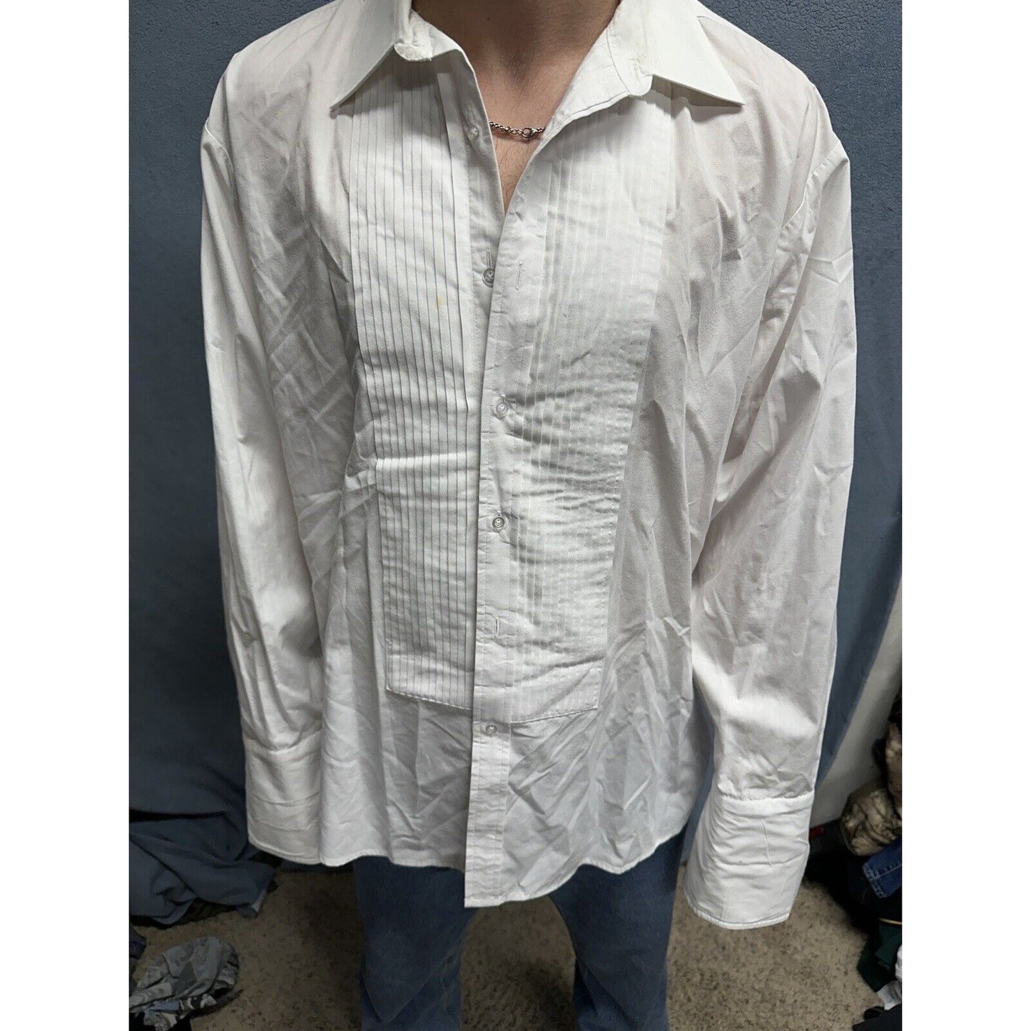 Air Force White Mess Dress Aetna Shirt 17 / 35 Long Sleeve Uniform