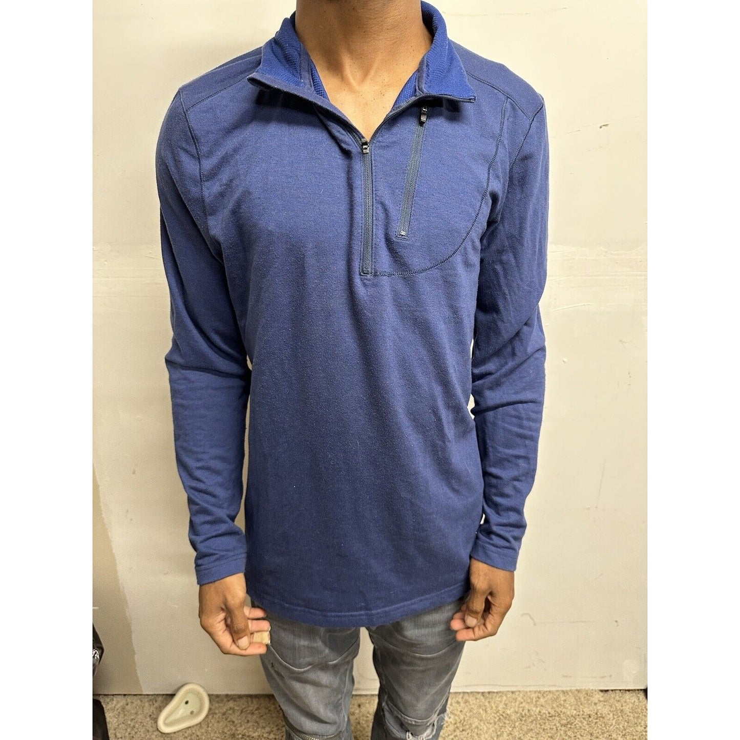 Men’s Swiss Tech Blue Medium 1/4 Zip Pullover Jacket