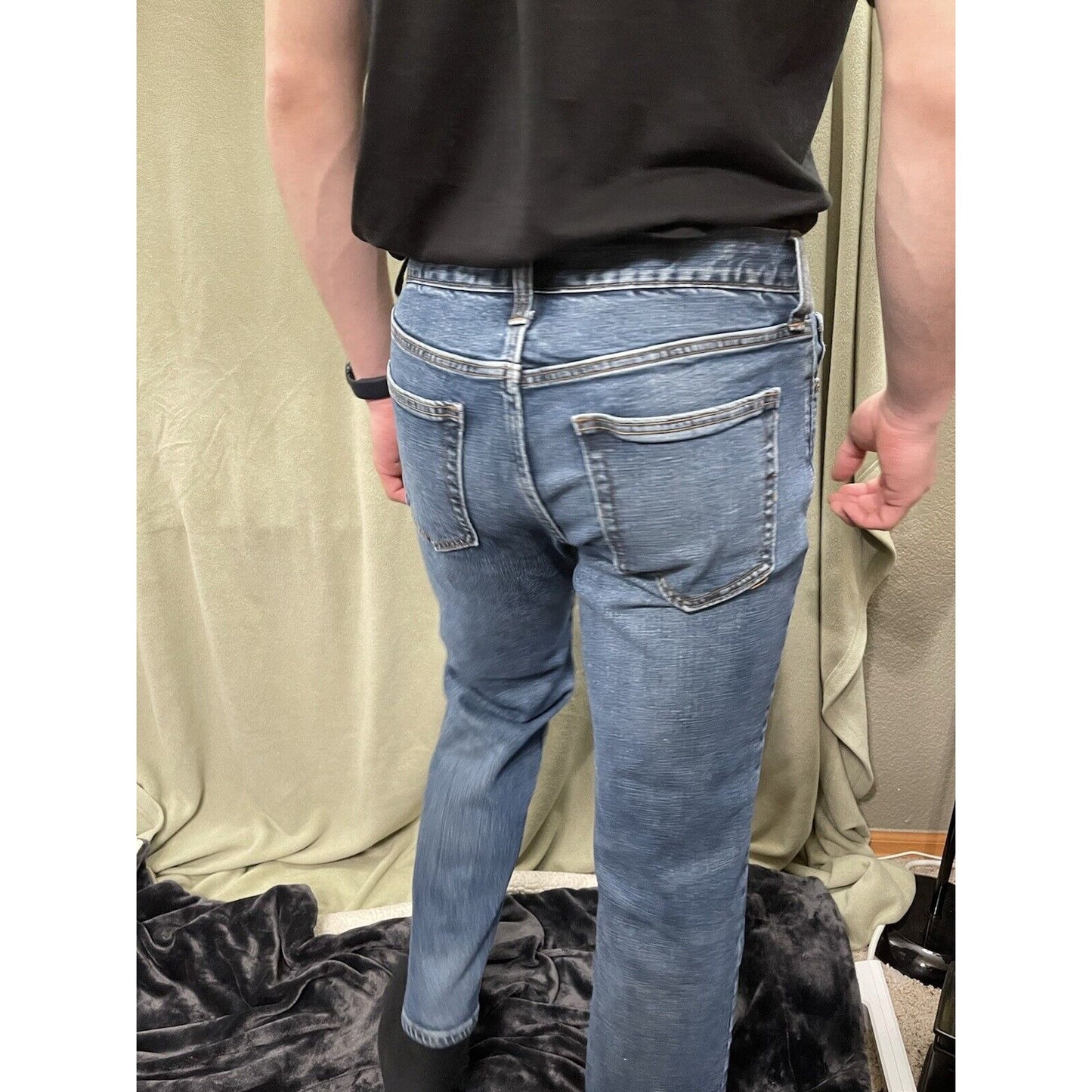 Old Navy Blue Loose Fit Ample Jeans Mens Size 30 X 30