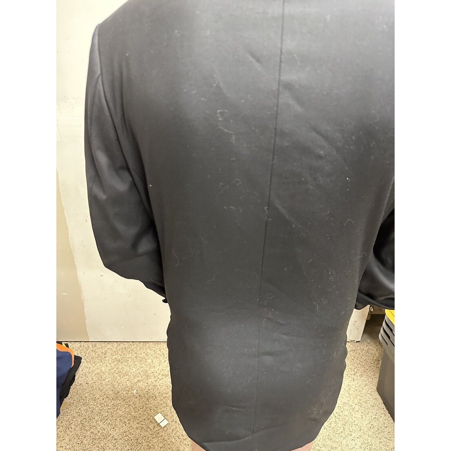 men’s lana lux merino wool super 140s prontomoda italia black coat 38R
