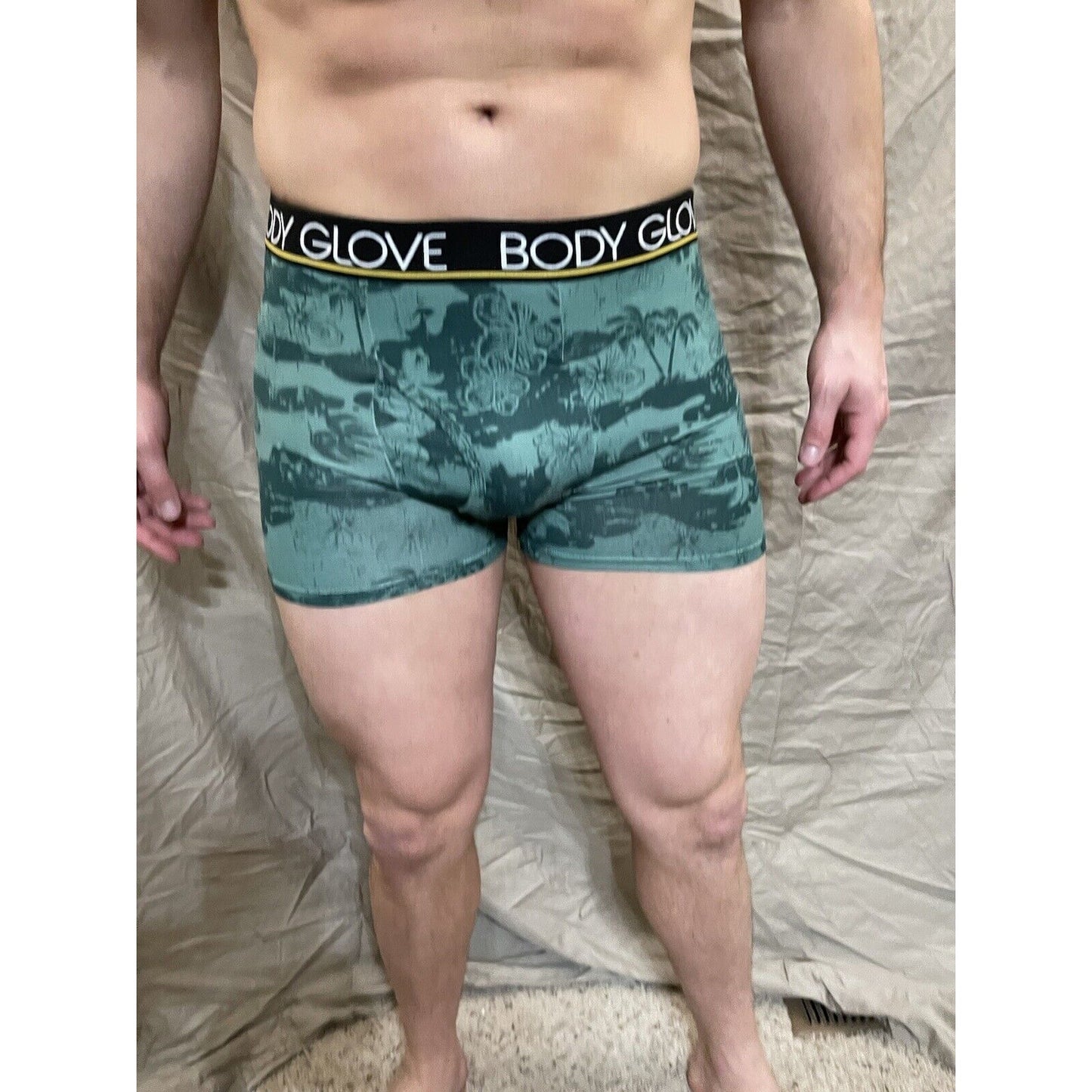 men's tropical green body glove boxer briefs Small