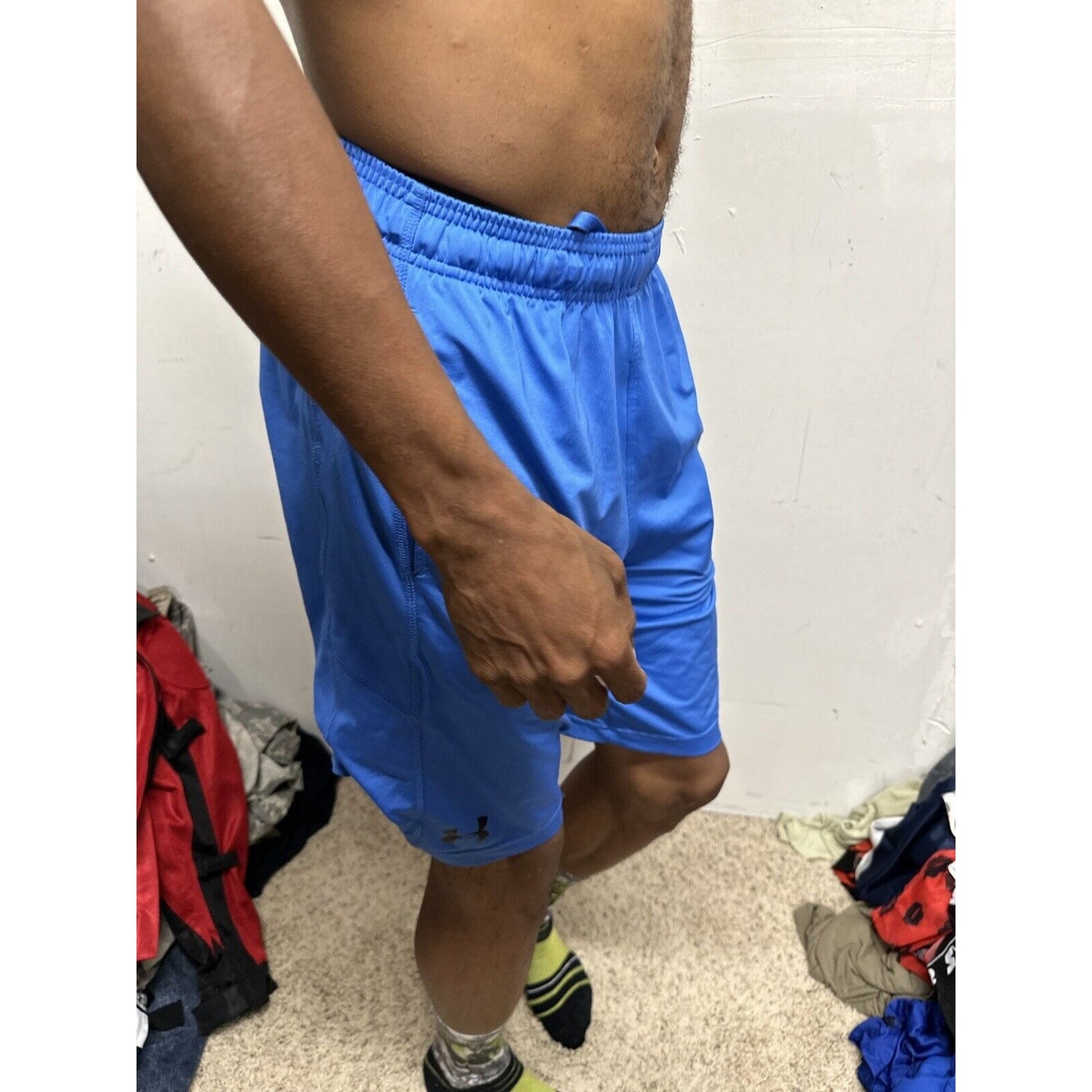 Men’s Blue Loose Small Under Armour Athletic Shorts With Pockets