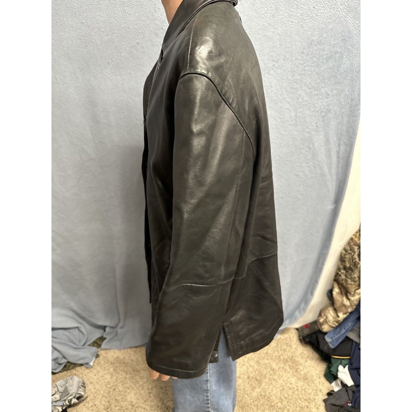 Men’s Tibor Leathers XL Leather Jacket Black Jacket Only