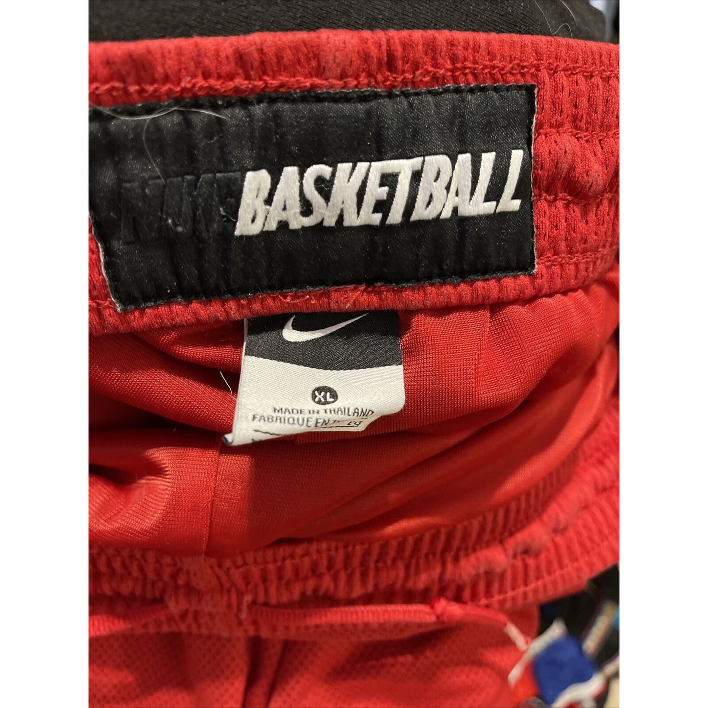 men’s red and black nike basketball shorts XL