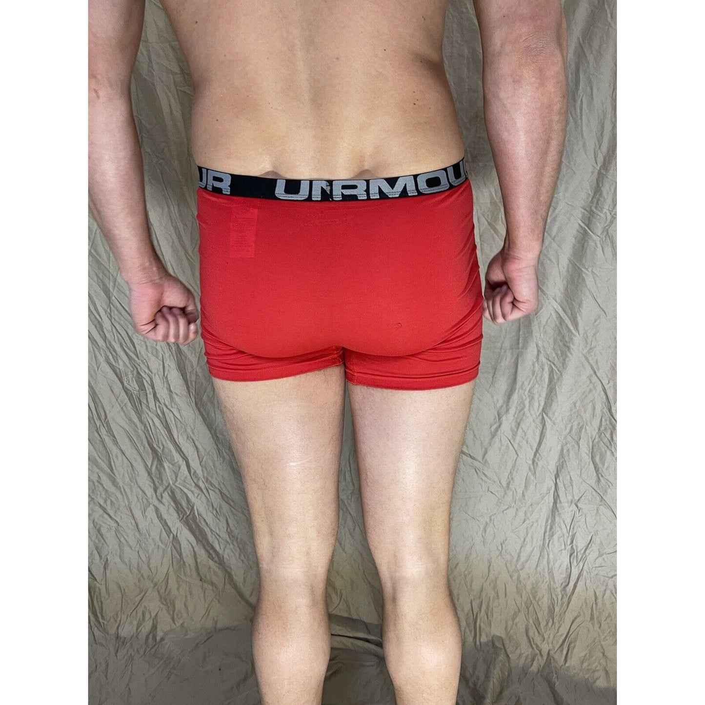youth XL Red under armour fitted heat gear boxer briefs