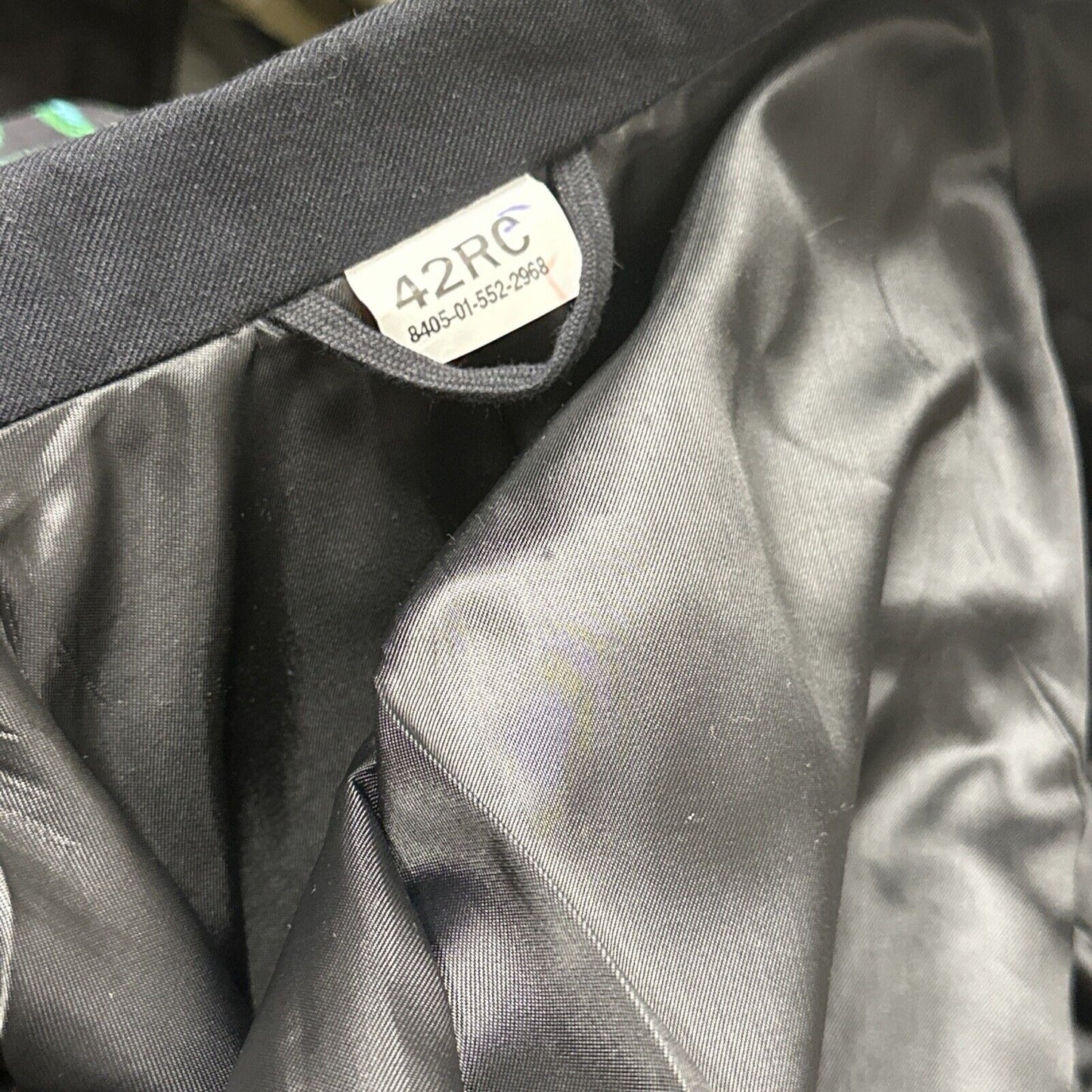 Men’s Army Coat Poly Wool Army Blue 450 42RC DSCP Dress Coat Uniform