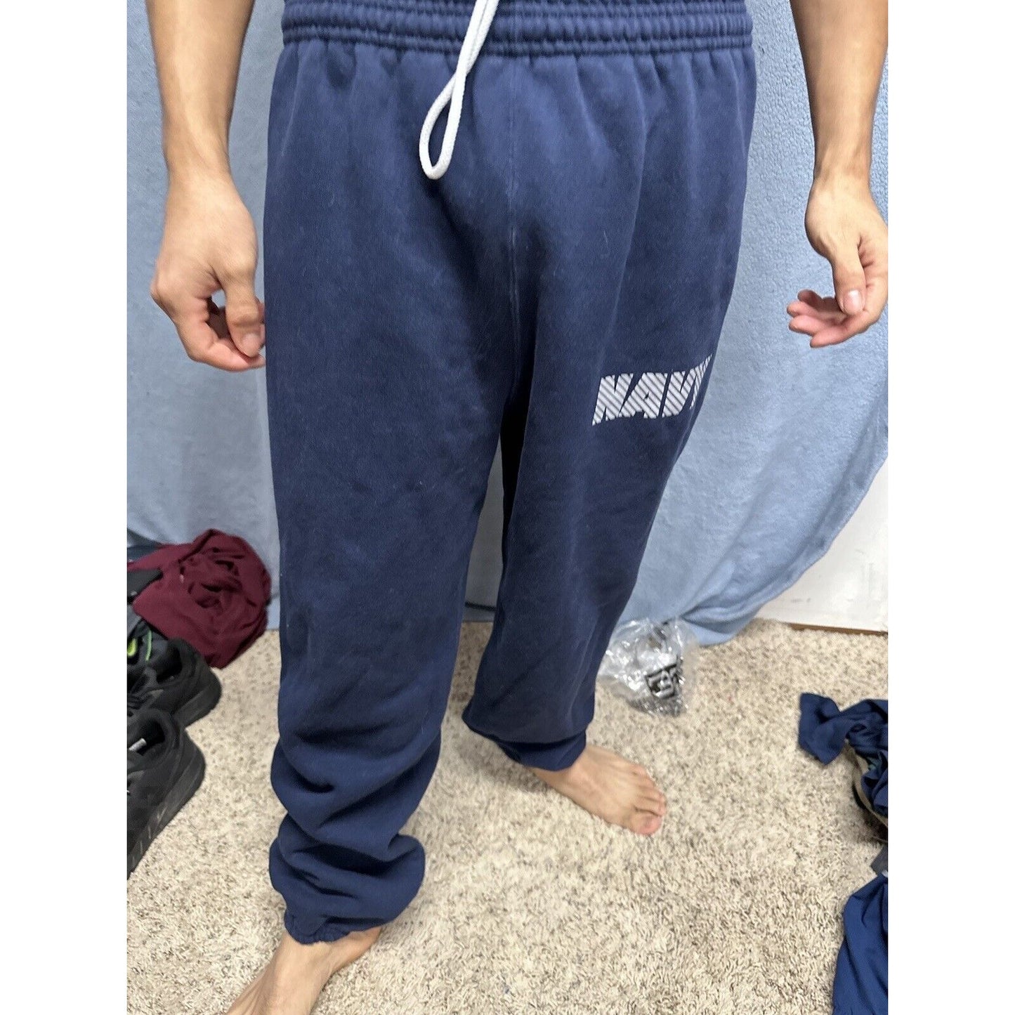 Men’s Navy Blue Medium Authentic US Navy Uniform Pt Sweat Pants