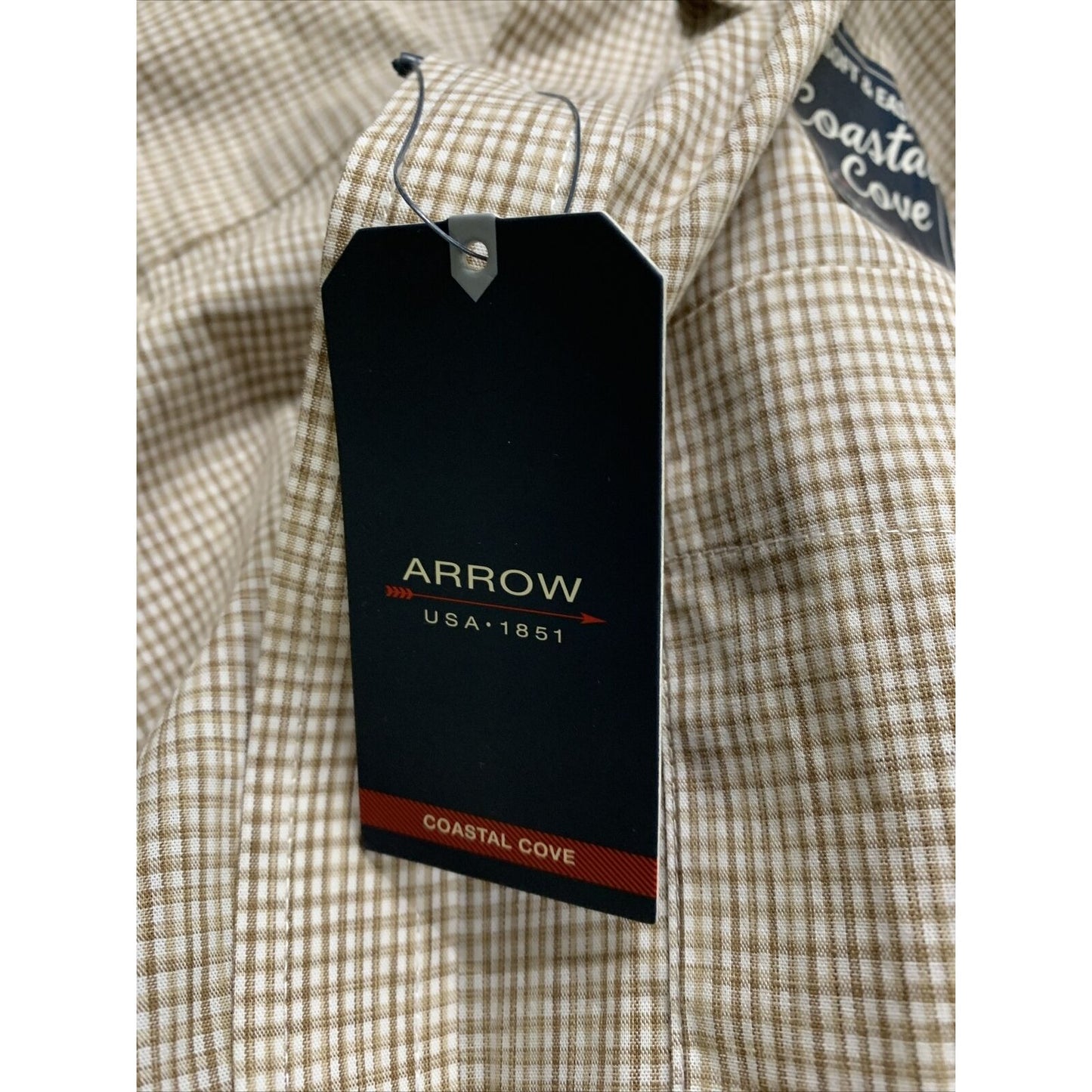 Men's Arrow Coastal Cove Classic Fit Button Down Shirt Short Sleeve Sz S NWT