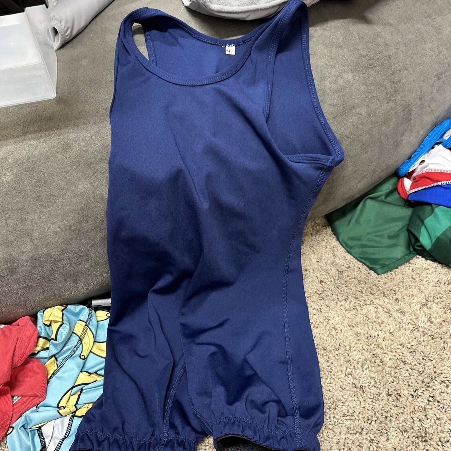 Youth Boy’s XL Wrestling Singlet Navy Blue
