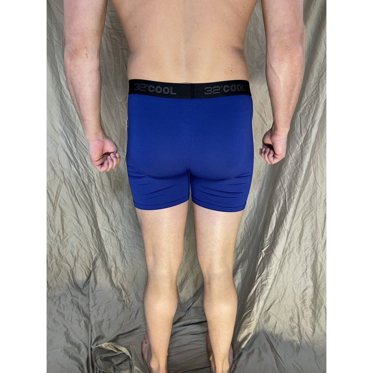 32 Degrees Cool, Mesh Boxer Brief, Performance Wicking Fly Medium Blue