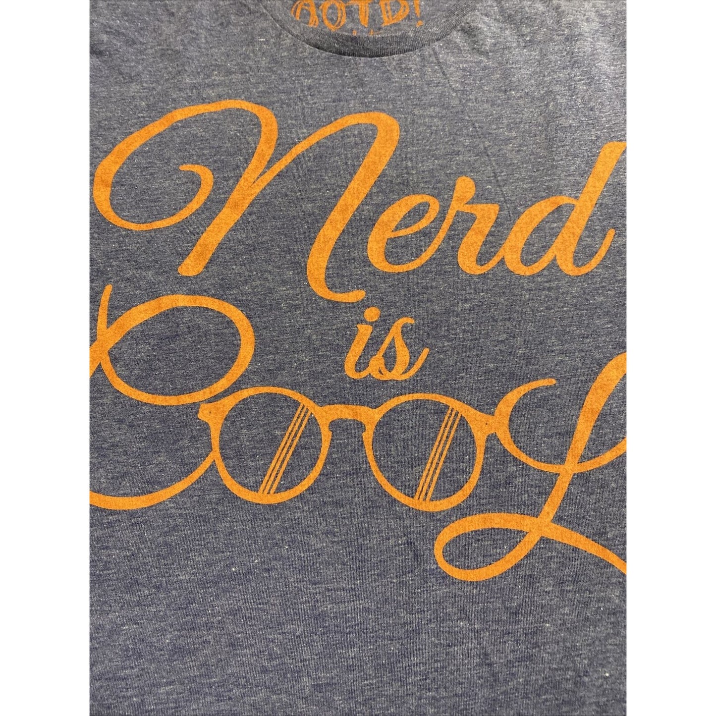 Folded & Hung OOTD “Nerd Is Cool” Print Men’s Large Purple Cotton Muscle Shirt