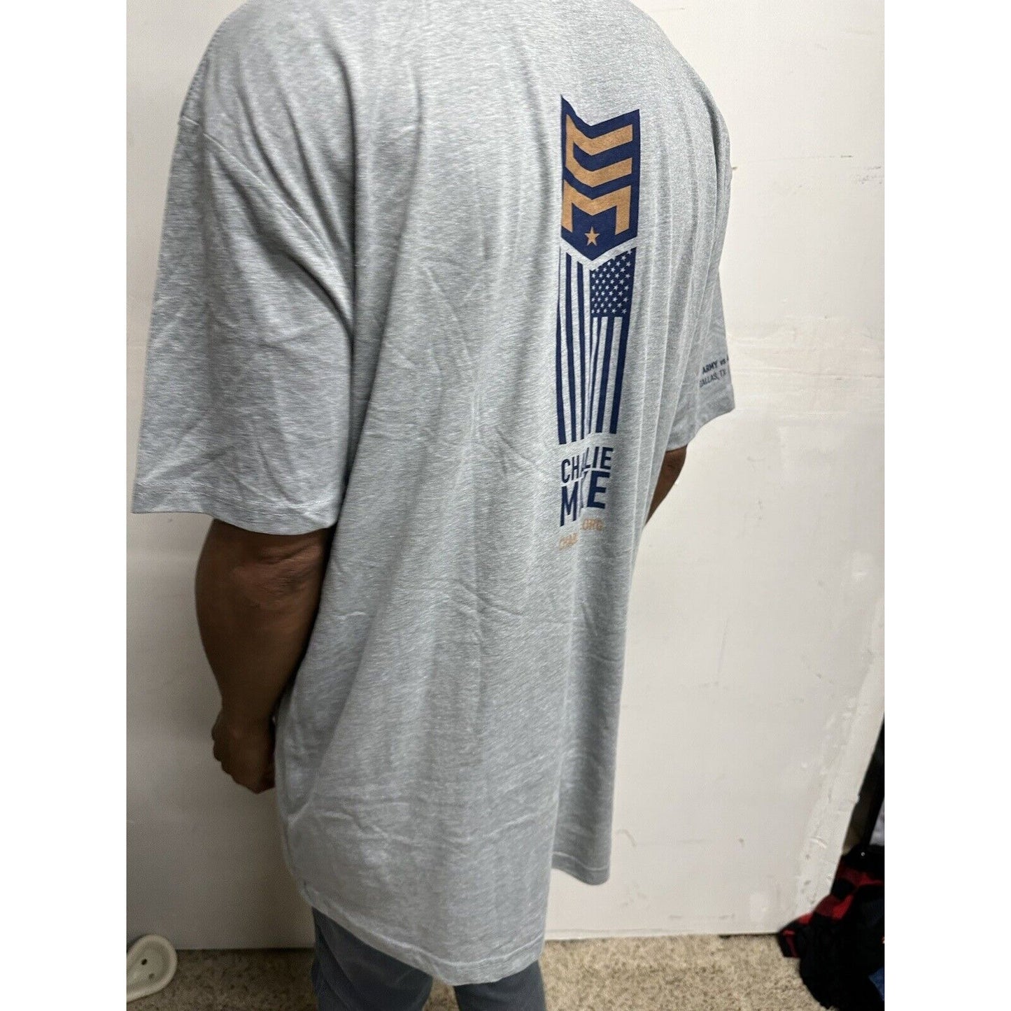 Men’s Gray Next Level XXL Charlie Mike Air Force Tshirt