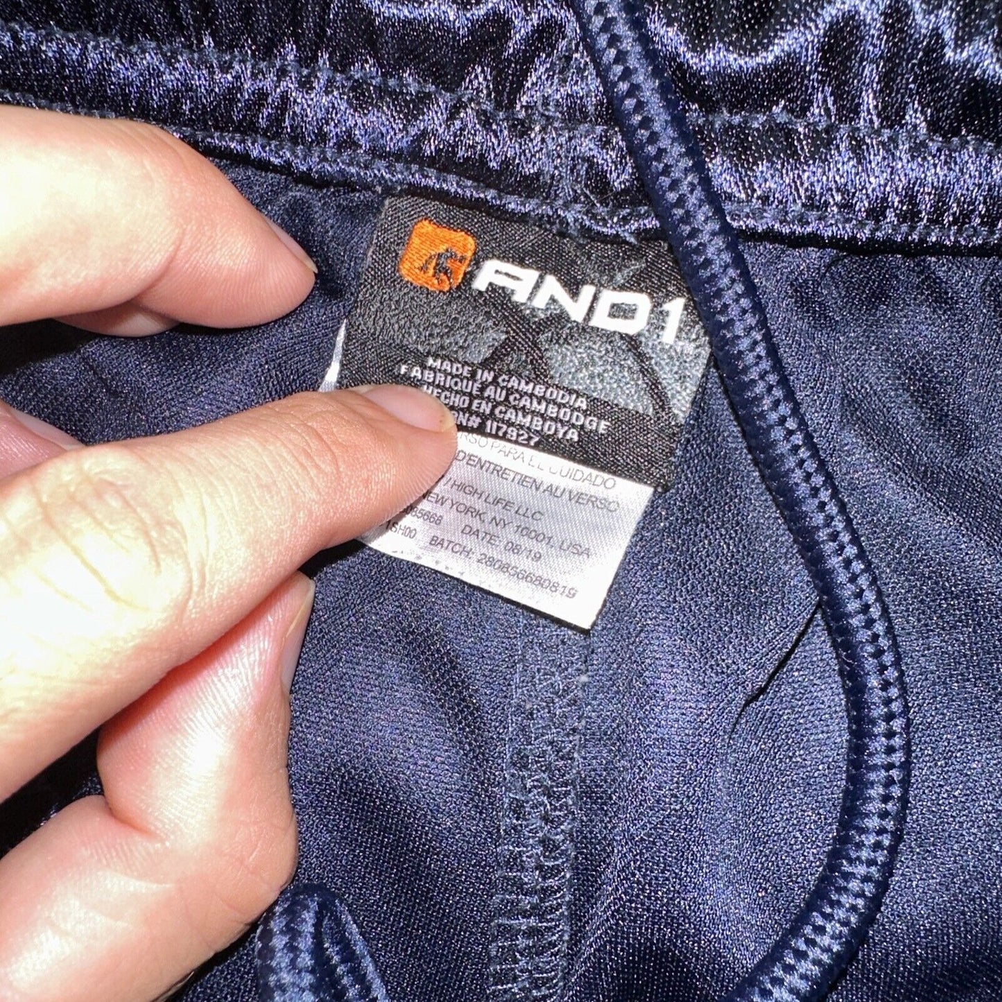 Men’s Dark Blue Small AND1 Athletic Shorts With Pockets