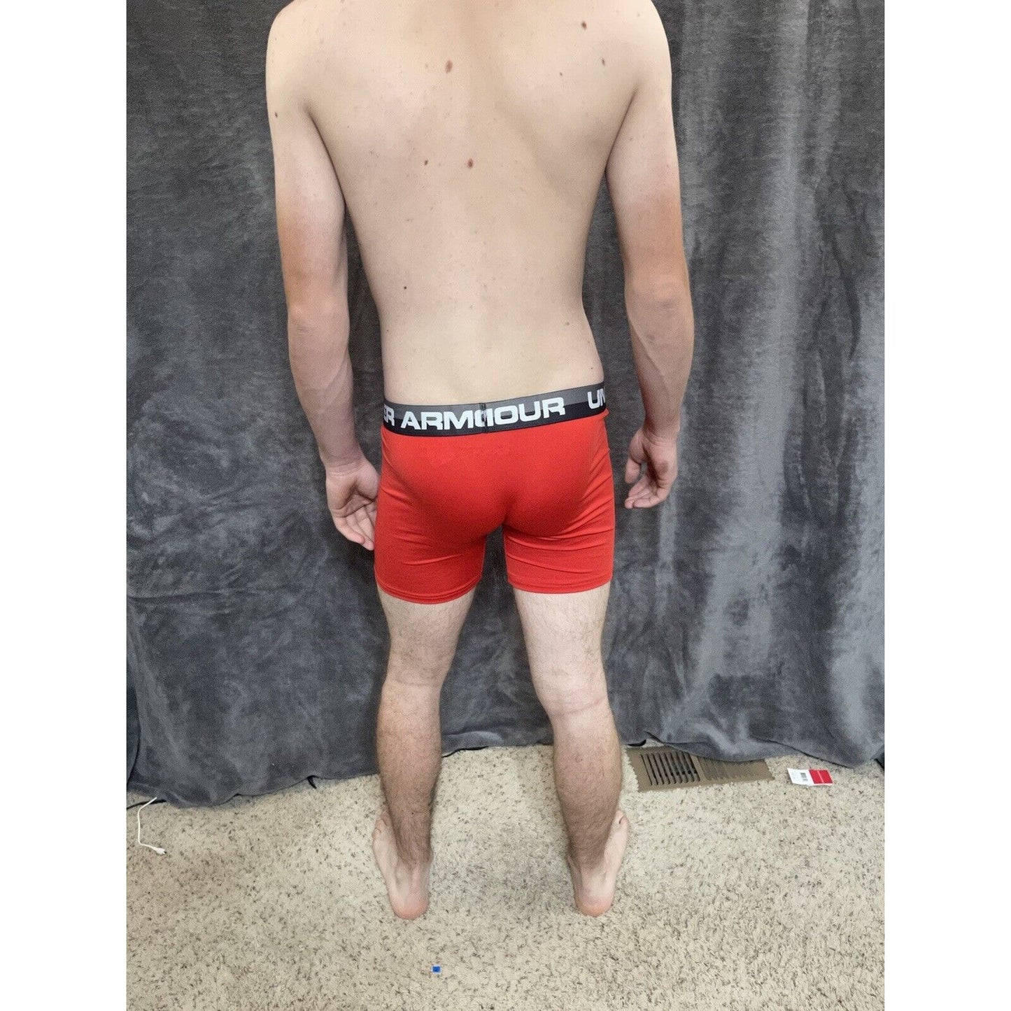 boys youth xl under armour boxerjock red with black and gray band
