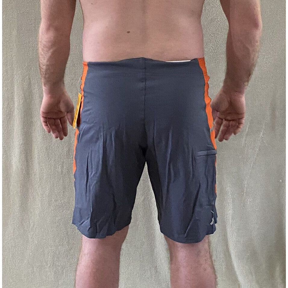 Soffe Extreme Training XT46 Men’s 34 M Gray & Orange Utility Board Shorts NWT