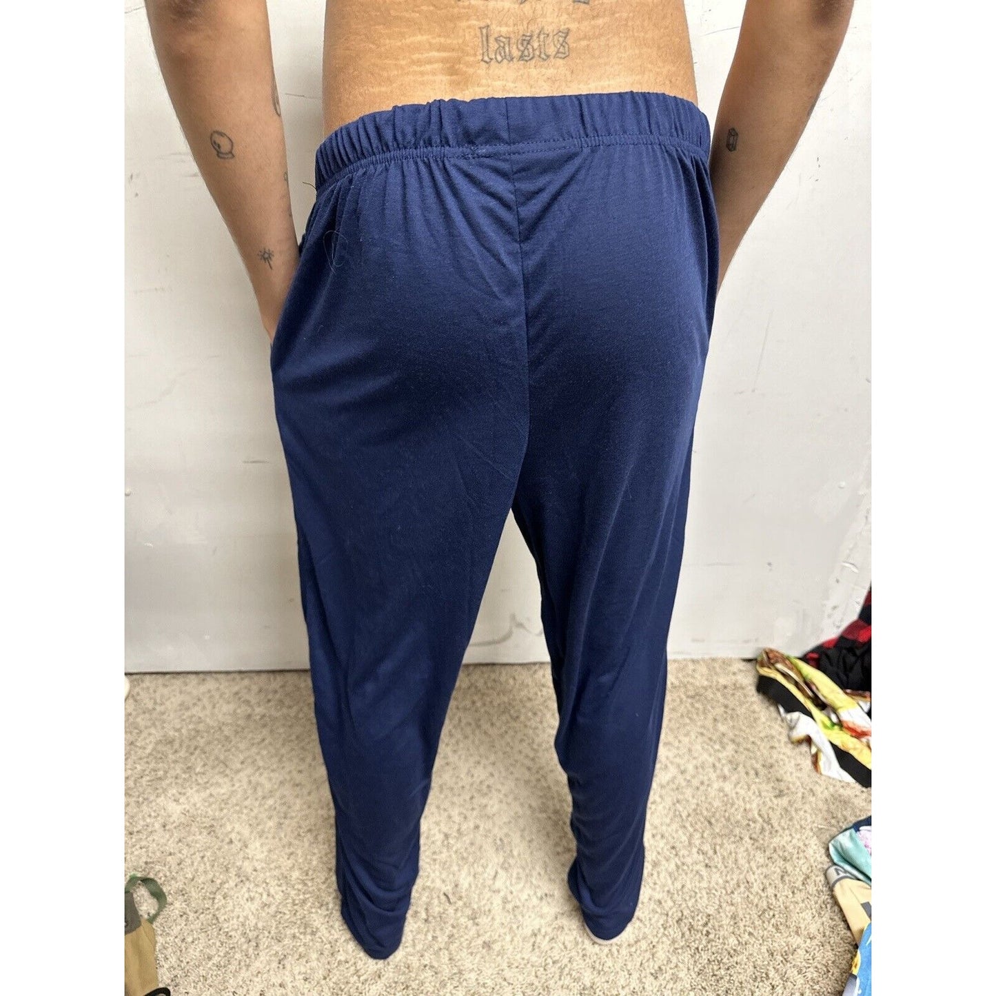 Men’s Dark Blue Collections Lounge Pants Sleep Wear Large