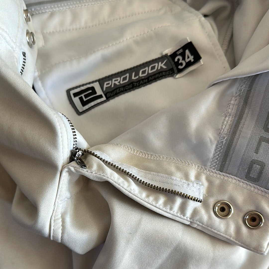 Men’s prolook size 34 white baseball pants