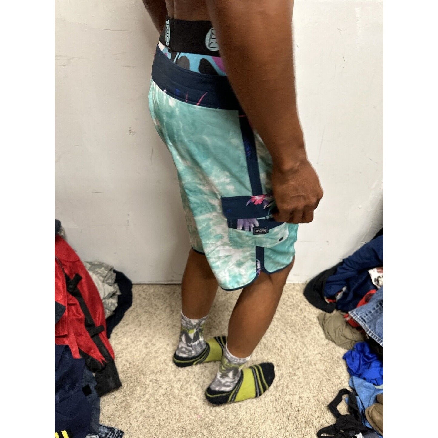 Men’s Billabong Size 31 Recycler 73 Pro Swim Trunks Green Board Shorts