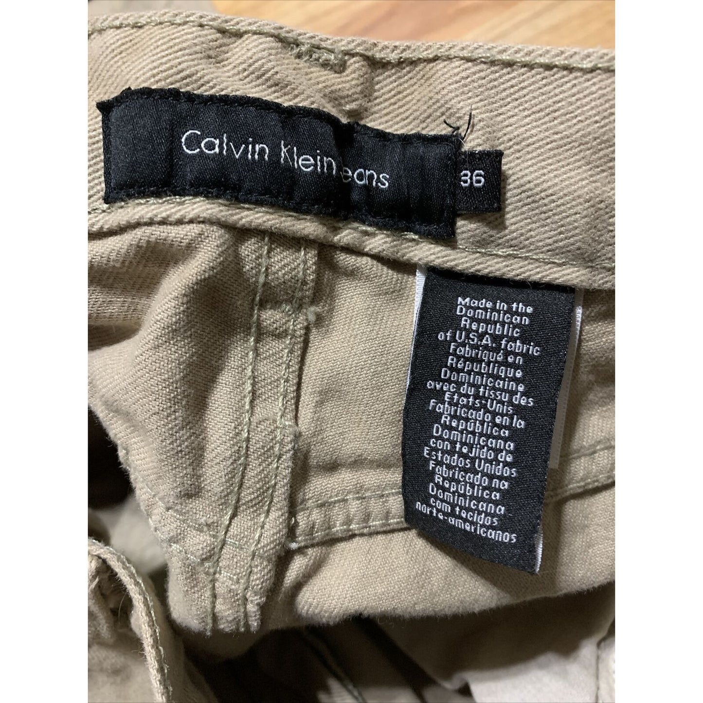 Calvin Klein Jeans Easy Fit Classic Fit Tapered Leg Jeans For Men 36x34 Khaki...