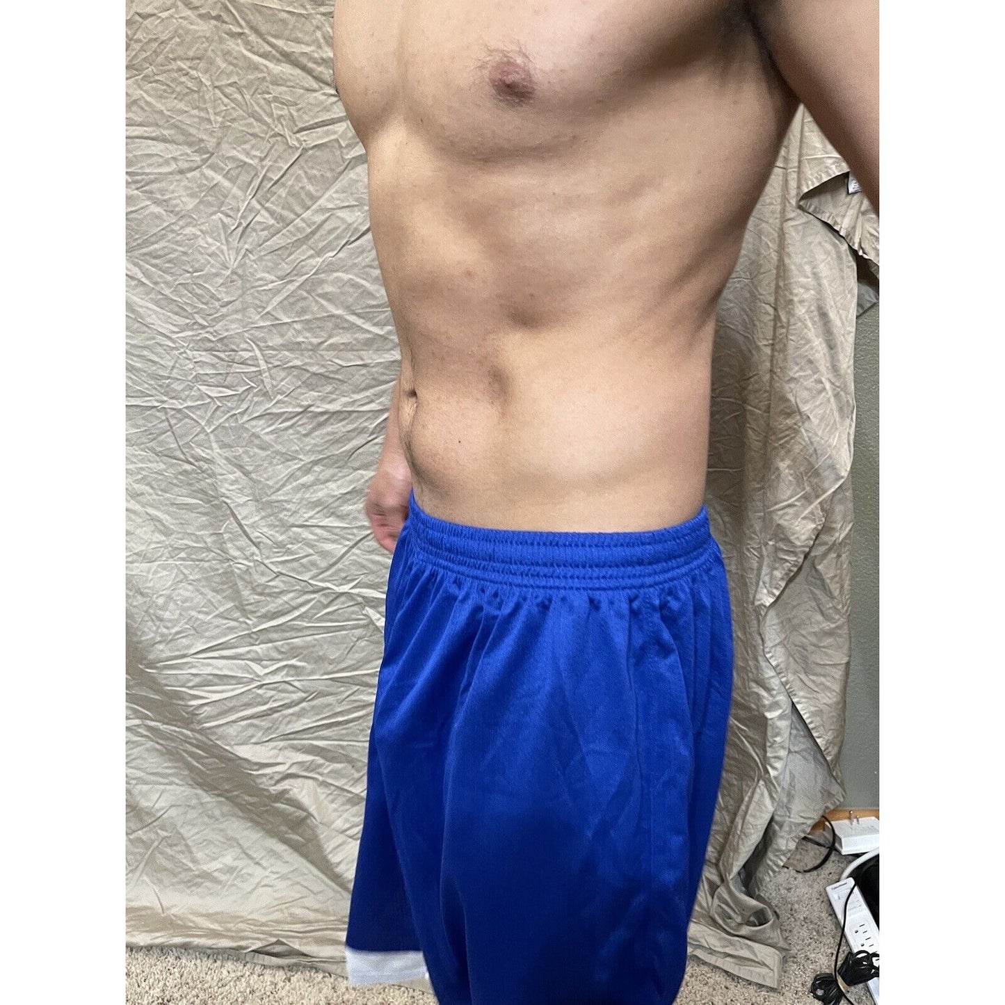 Boy's youth XL scarlet Royal Blue Under armour lacrosse style shorts