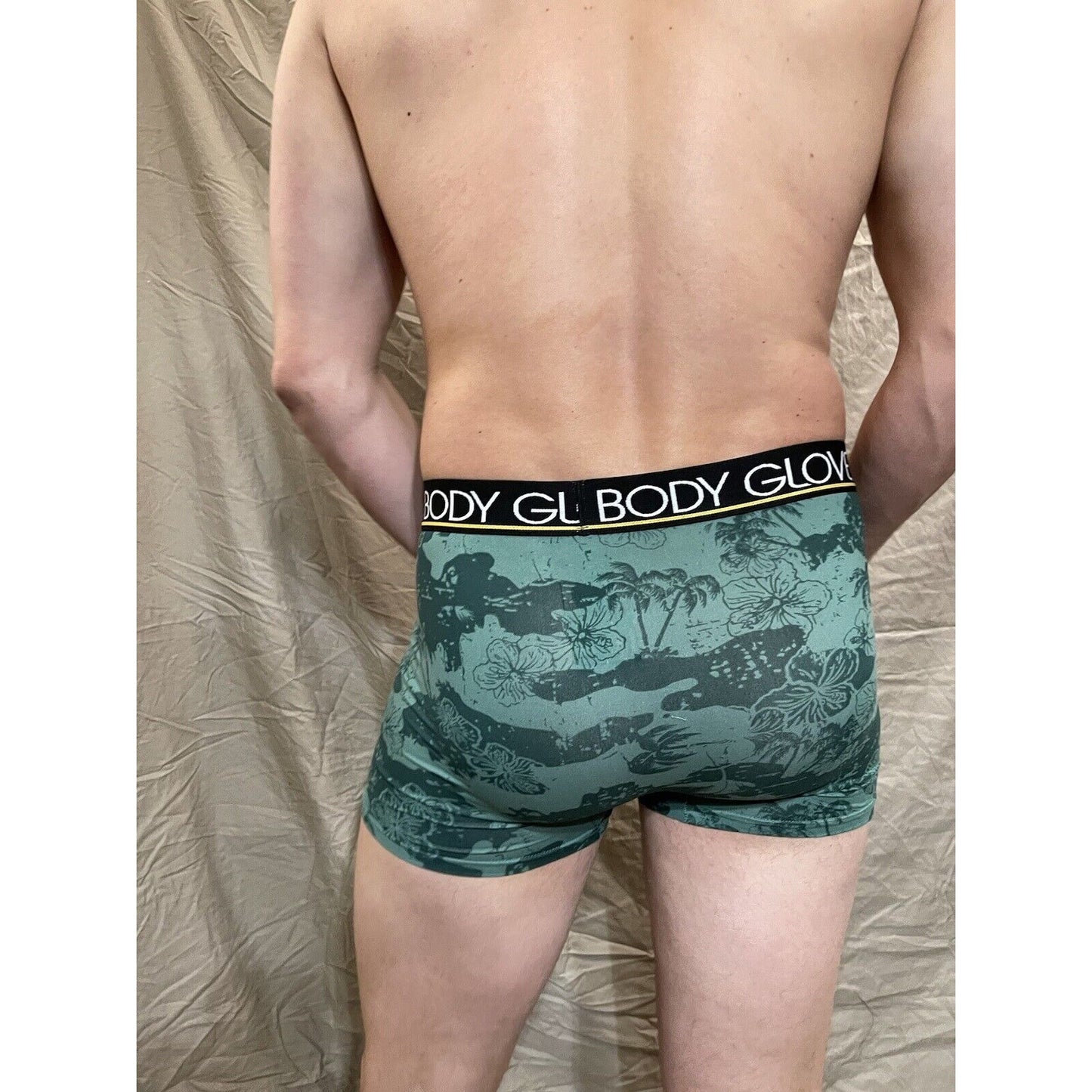 men's tropical green body glove boxer briefs Small