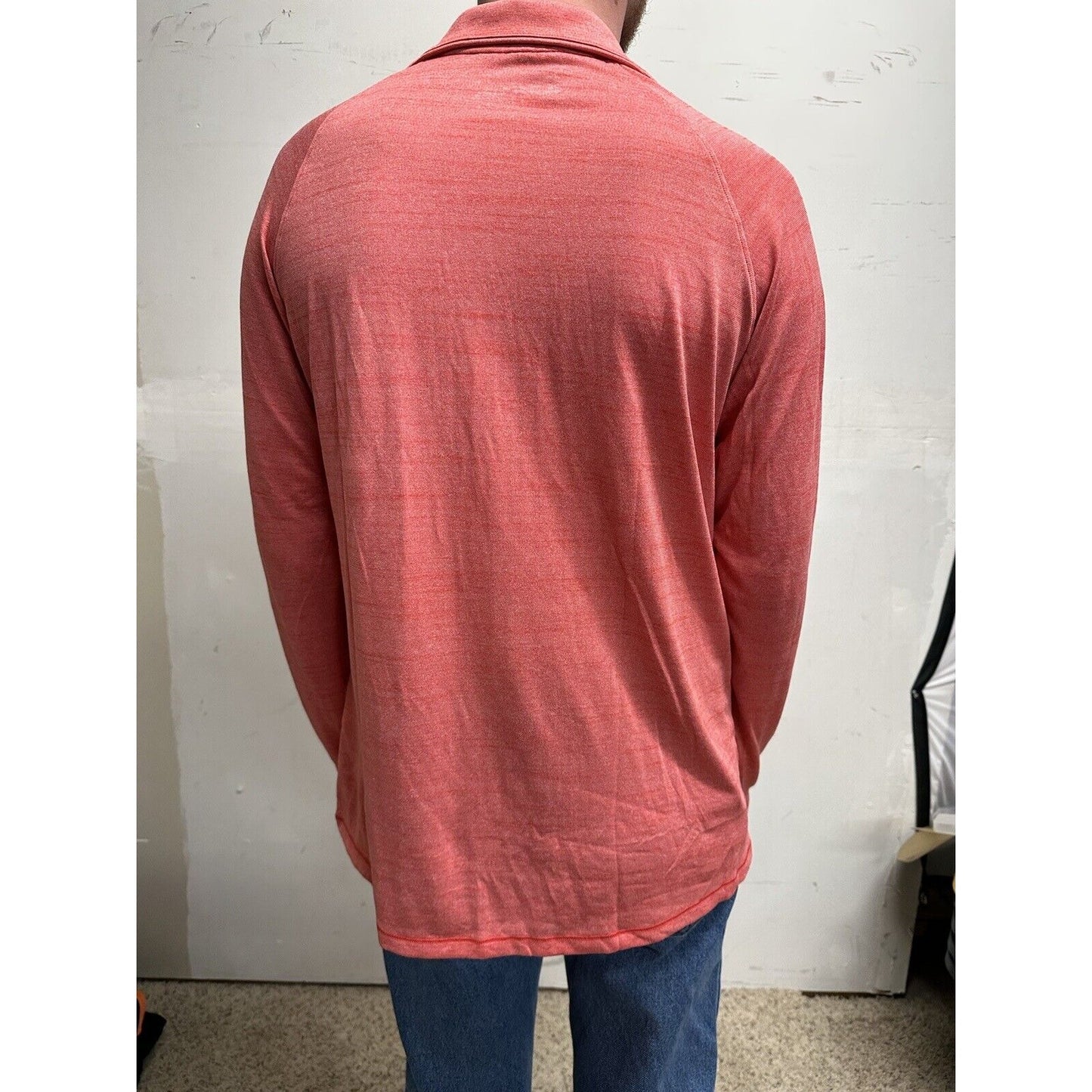 men’s loose under armour quarter zip long sleeve corral pullover shirt Large