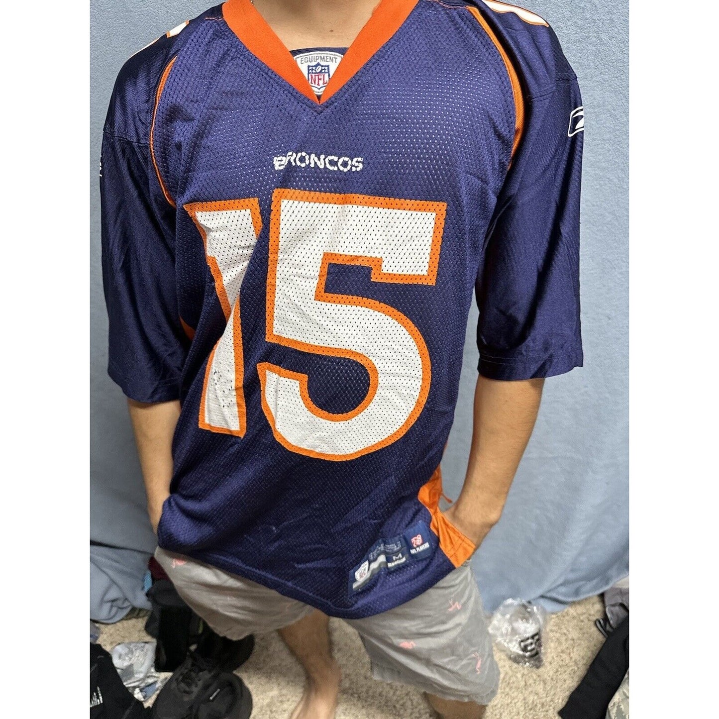 TIM TEBOW DENVER BRONCOS 15 JERSEY Equipment Reebok NFL Football Orange Medium