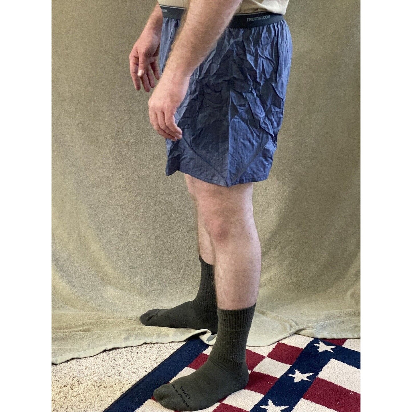 Fruit Of The Loom Men’s XL Slate Blue Cotton-blend Boxer Shorts New
