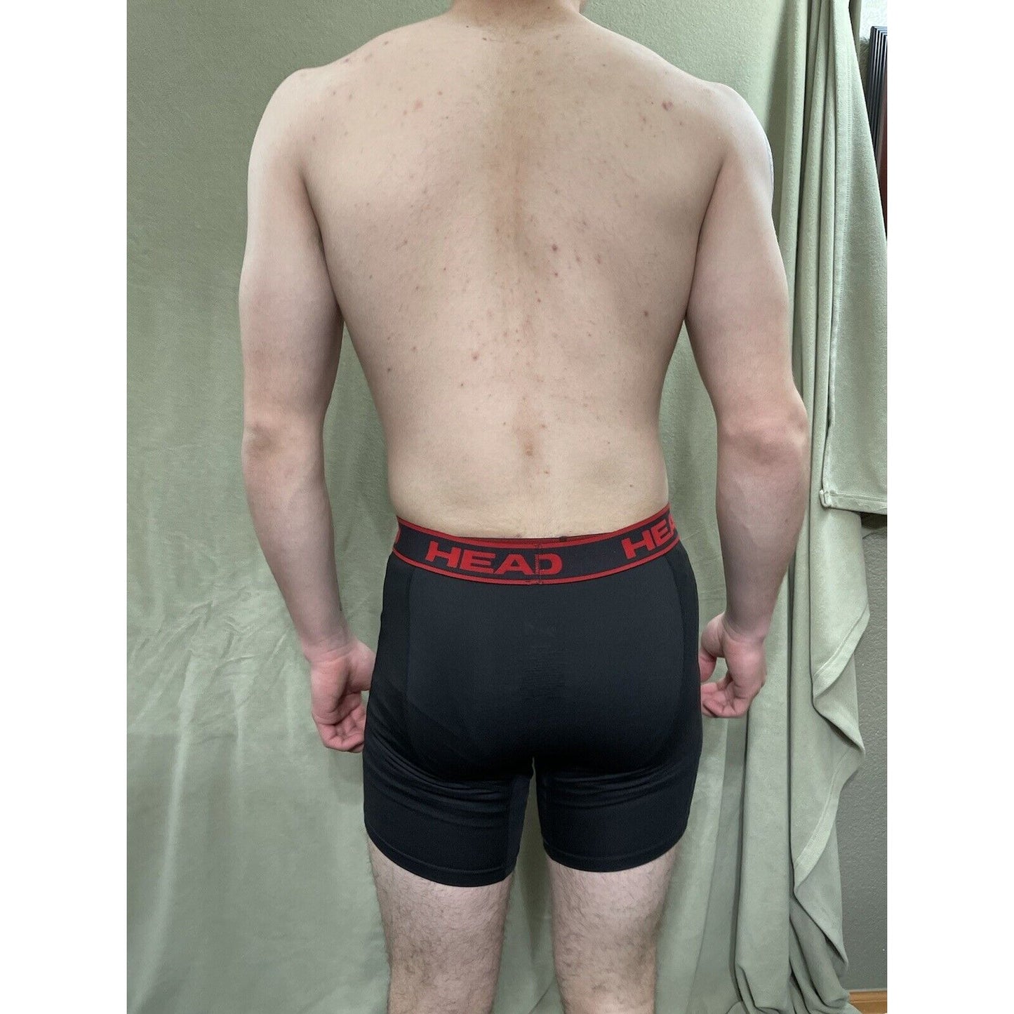 Head Brand Compression Shorts Medium Black With Red Band 1 Pair New