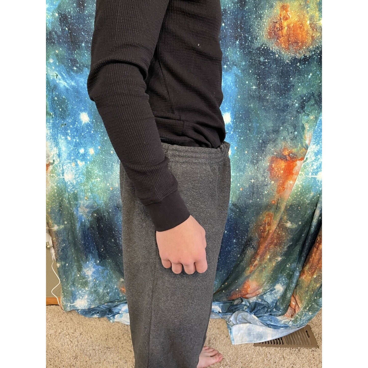 Men’s Fila Large Gray Sweat Pants With Pockets