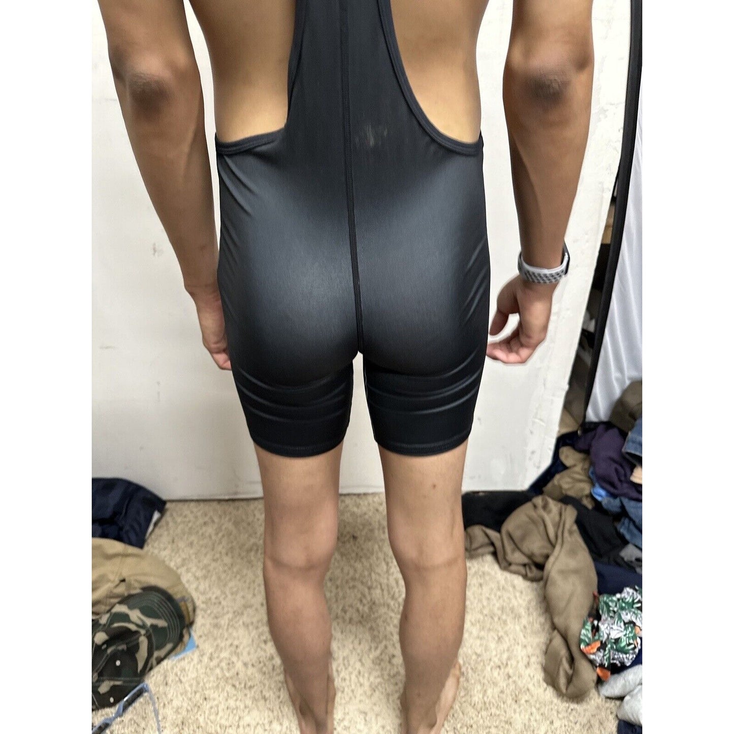 Men’s Tauwell Size Medium Wrestling Singlet Black