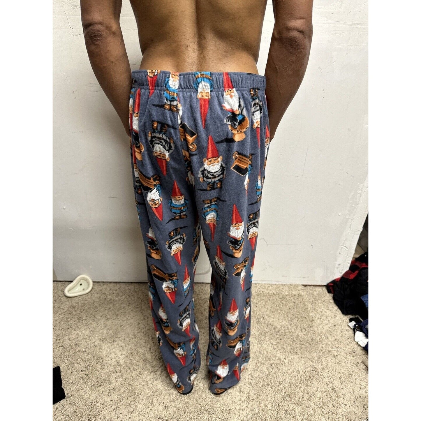 Men’s Large Gnome Wheelbarrow Lounge Pants Sleepwear