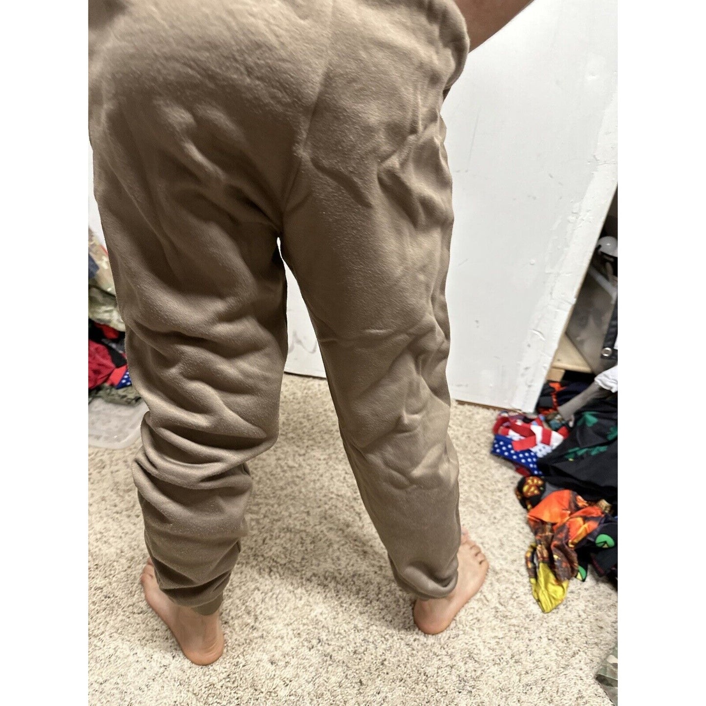 Men’s Cold Weather Brown Drawers Large Thermal Army Air Force Pants