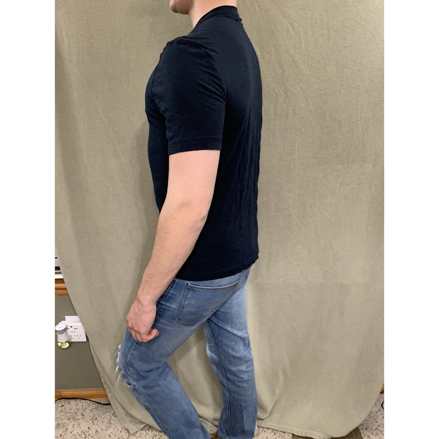 Men’s H&M Small Black Regular Fit Coupe Standard Shirt