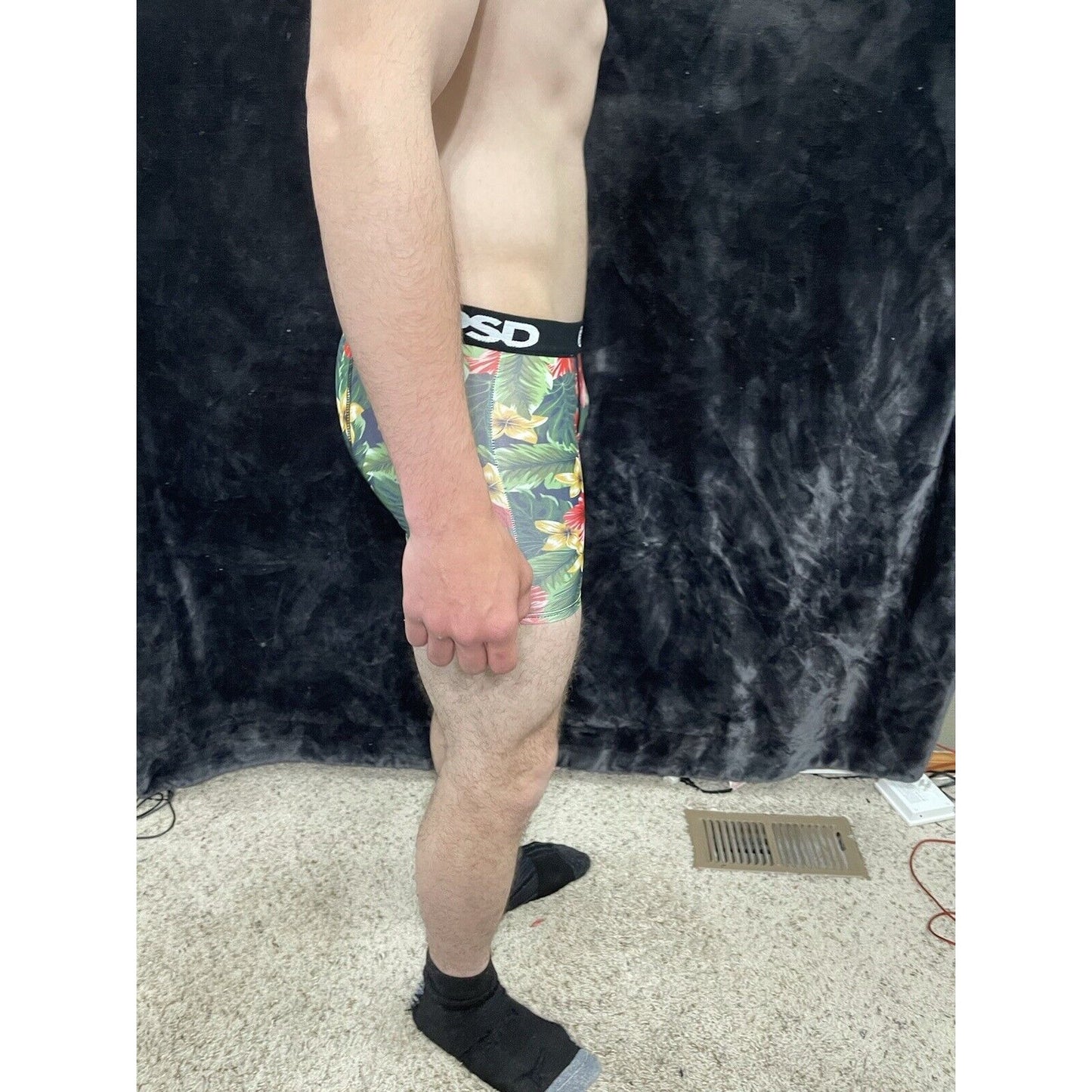 Youth Hibiscus Floral PSD Boxer Briefs New Medium