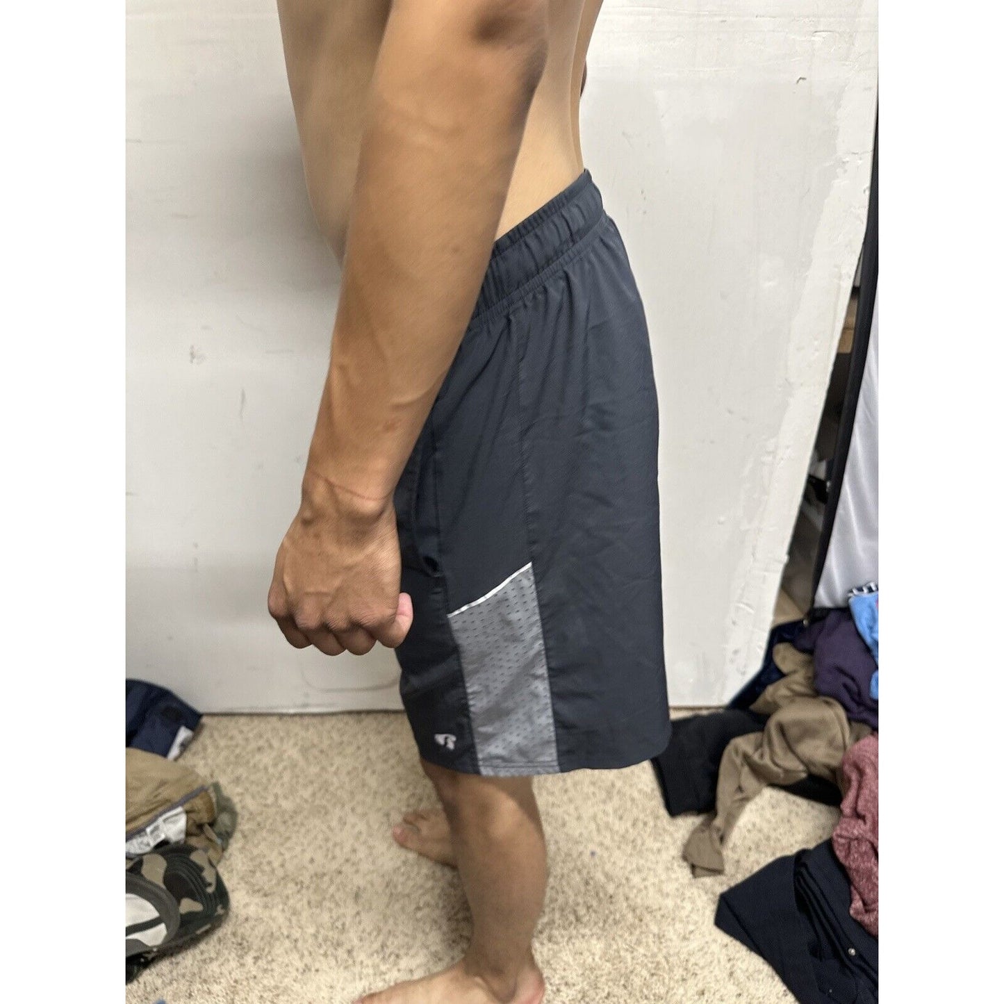 Men’s Gray Russell Small Athletic Shorts With Pockets