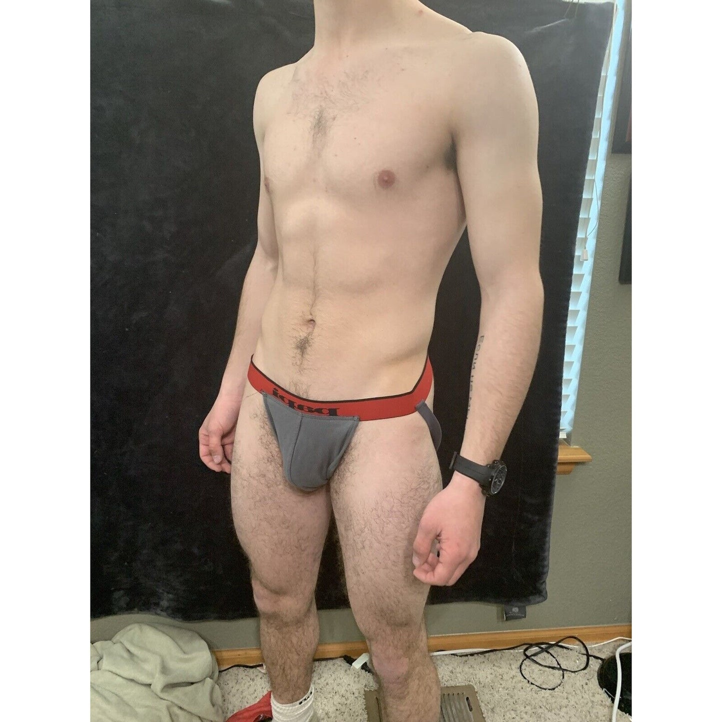Men's Gray Pouch Papi Jockstrap Jock New And unworn XL