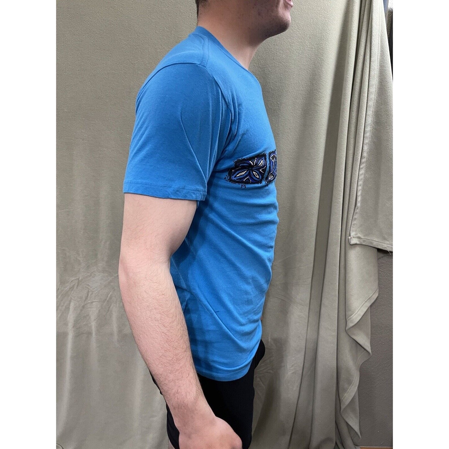 Men’s Startee Medium T-shirt Teal Hawaiian