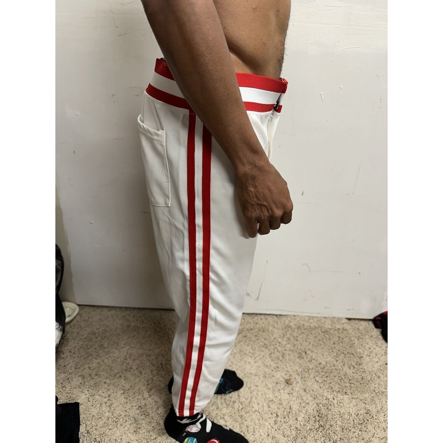 Men’s Pride XL Baseball Pants White And Red