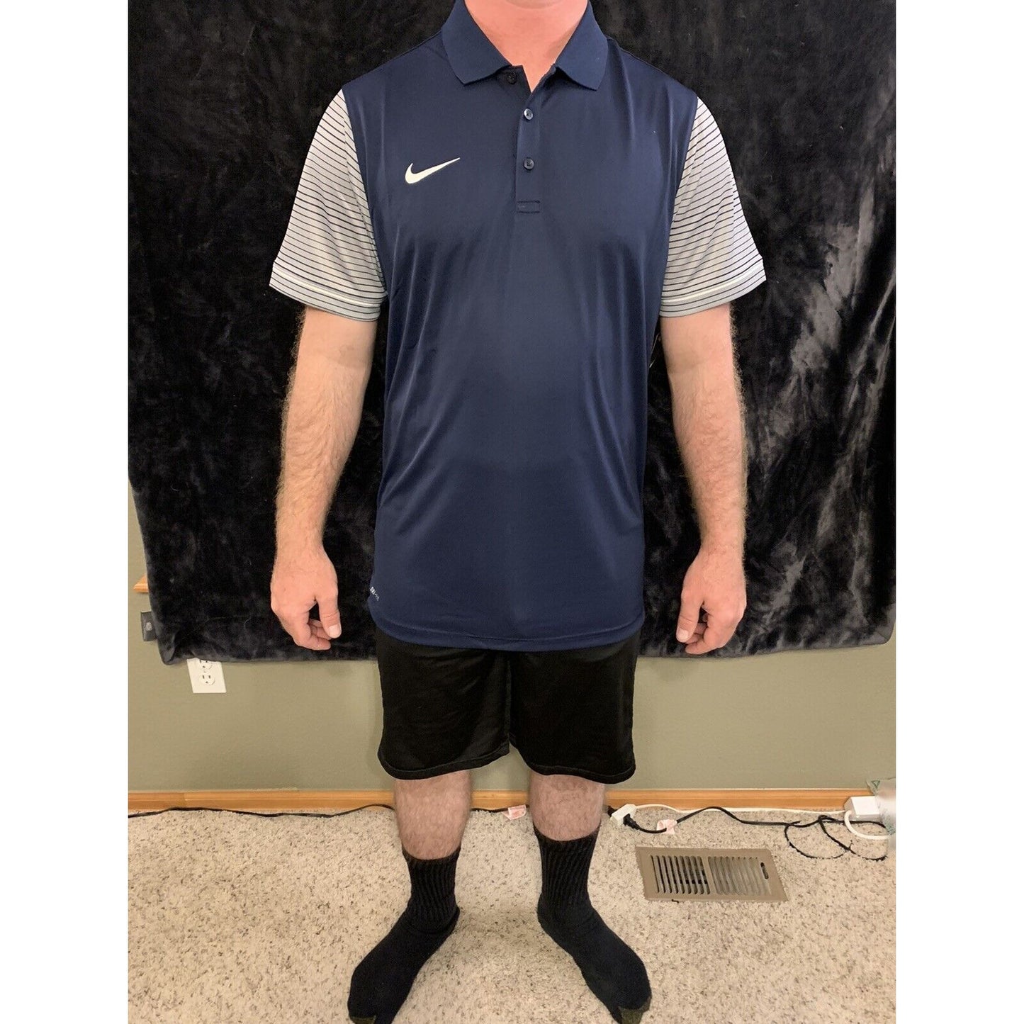Nike Polo Shirt Men’s Navy Dri Fit Large