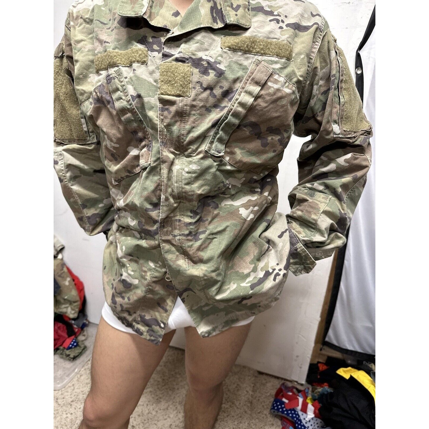 Men’s Ocp Army Combat Uniform Large Long Top Blouse Space Force