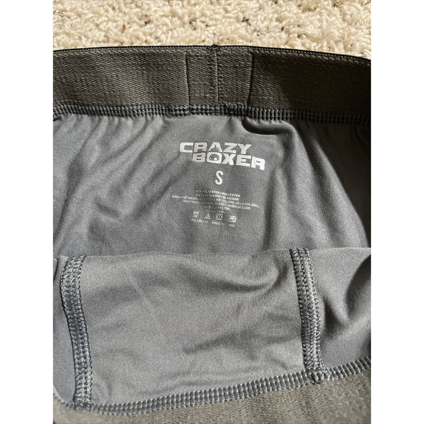 Men’s Crazy Boxer Spongebob Squarepants Size Small Boxer Briefs Gray