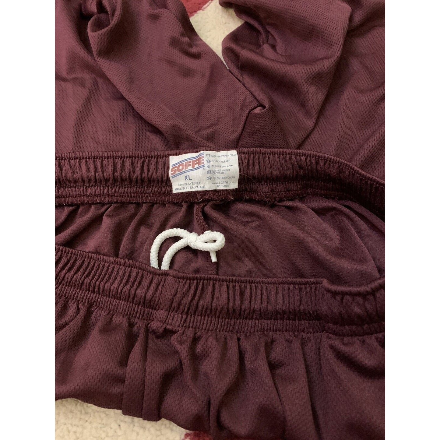 Vintage Soffe Adult XL Maroon Casual Shorts With Pockets Made in USA